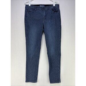 Democracy Jeans “Ab” Solution Straight Leg Pin Striped Womens Size 12